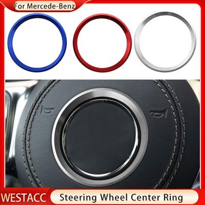 Emblema centrală a volanului autovehiculului autocolant cerc pentru acoperirea inelului pentru Mercedes Benz GLE CLA GLA W205 W213 W246 C117