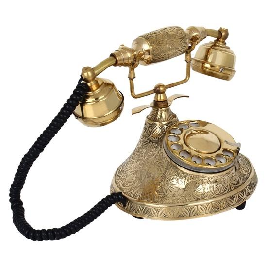 Antique Look Brass Maharaja Working Old Style Landline Telephone