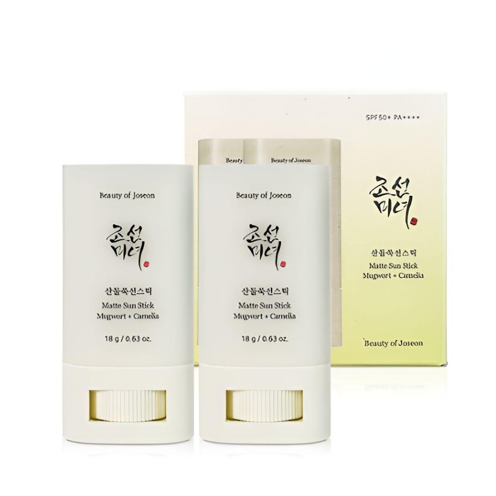 Beauty of Joseon Matte Sun Stick Mugwort Camelia 18g x 2 - Matte Finish, Sebum Control, Mugwort