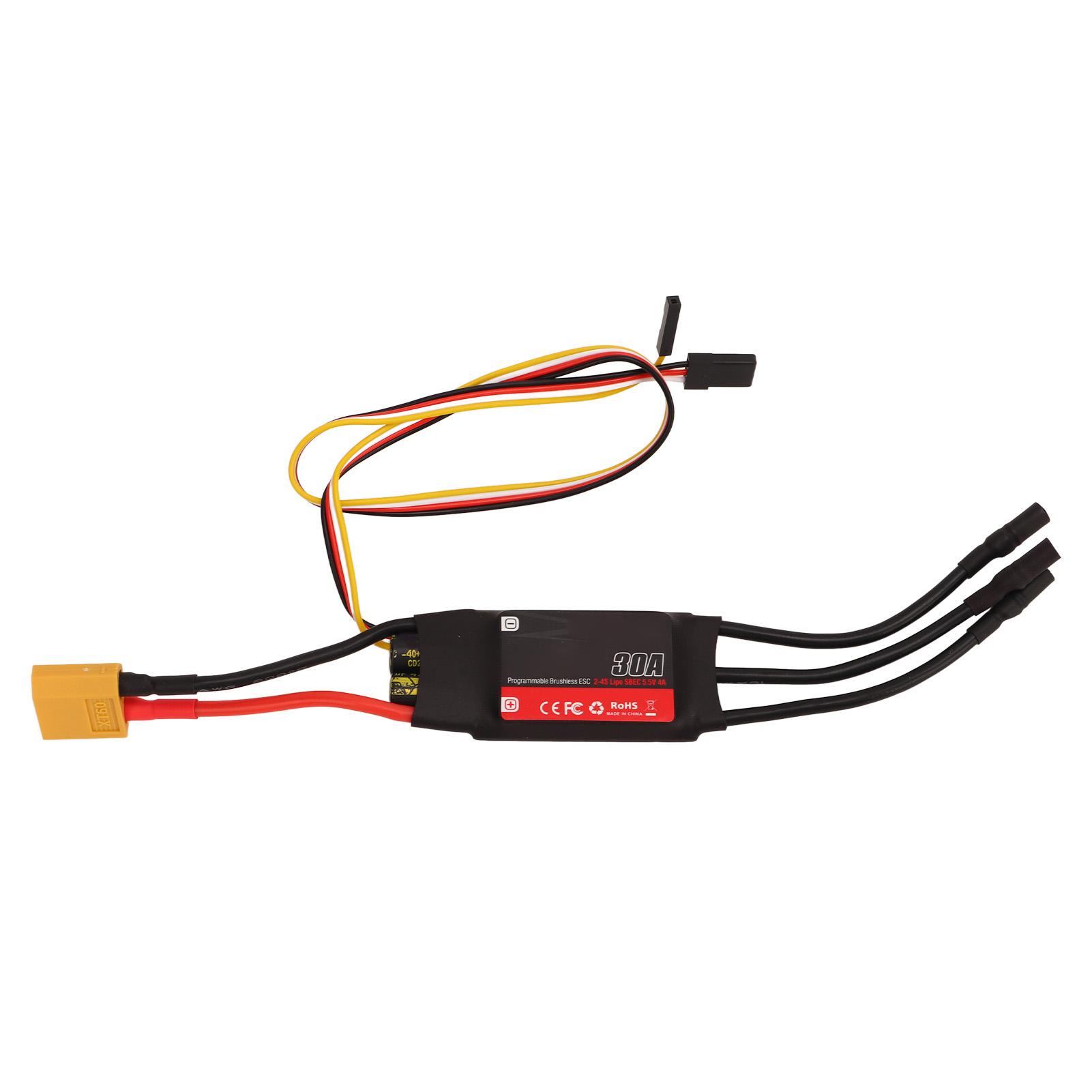 

30A RC Aircraft ESC Programmable 5.5V 4A BEC 32bit Brushless Motor Controller with JR Connector for