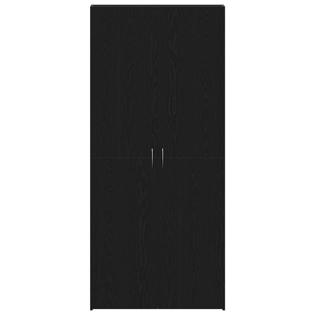 Shoe Cabinet with Shelf Black 80 x 35.5 x 180 cm Engineered Wood