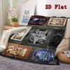 Chinchilla Portraits Rug 2D Flat Pattern Flannel Blanket, High quality All Seasons, Home Decor, Warmth and Comfort, Perfect for Christmas Gifts.