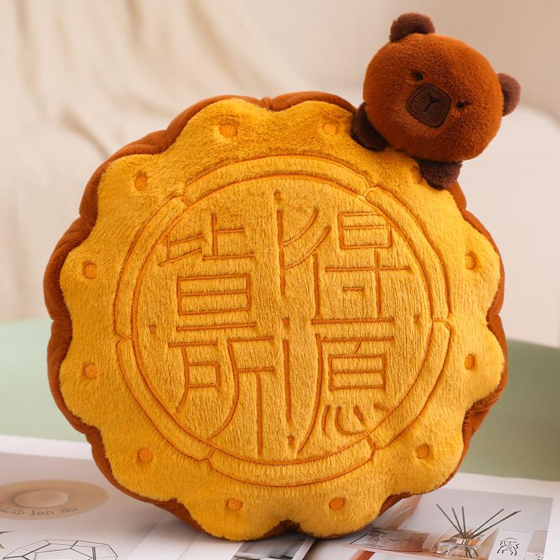 Creative Mooncake Plush Doll Pillow - Small Pendant for Mid-Autumn Festival & Corporate Gifts