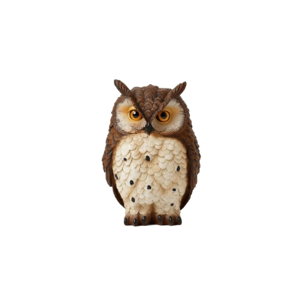 Solar Powered Owl Shaped Outdoor Garden Light Decorative Lawn Statue with LED Illumination for Yard Patio Porch Pathway and Home