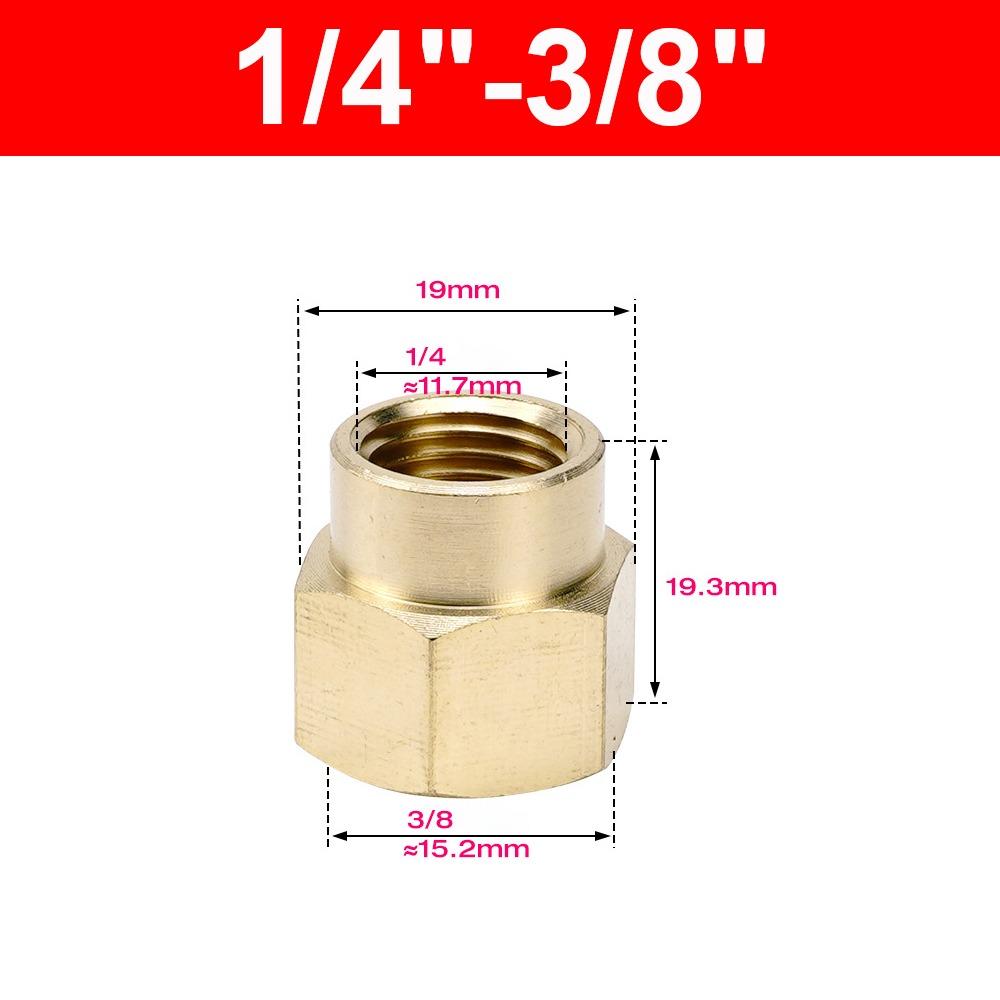 Hex Shape Brass Pipe Fitting BSP Female Thread Hose Adapter Durable Hex Coupling Connector