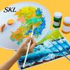 Oval Paint Palette with Thumb Hole, Portable Artist Large Mixing Painting Tray for Acrylic Oil Watercolor Multi-section