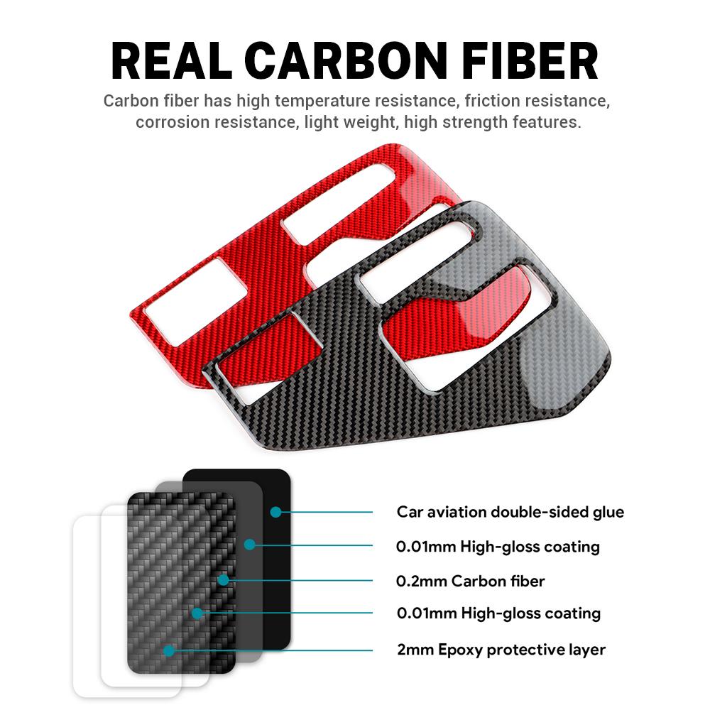 Real Soft Carbon Fiber Sticker For Subaru Crosstrek Impreza 2025 2025 USDM Base Version LHD RHD Car Gear Shift Panel Interior