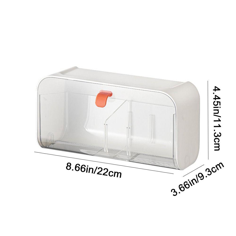 Transparent Cotton Pad Storage Box Plastic Jewelry Storage Shelf Cotton Swab Box  Bathroom