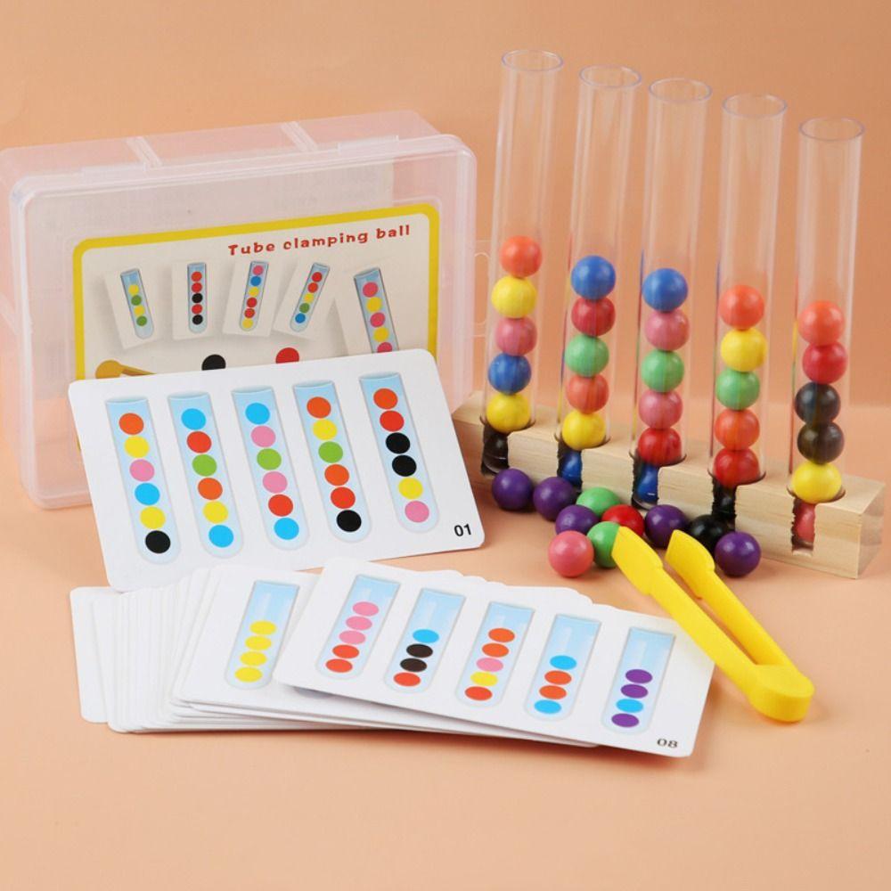 Test Tube Color Matching Games Educational Toy Clip Beads Color Matching Games  Children Gifts
