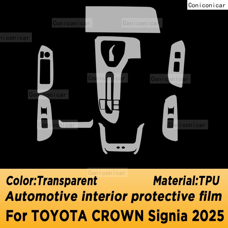 

For TOYOTA CROWN Signia 2025 Panel Dashboard Navigation Automotive Interior Protective Film TPU Anti-Scratch Accessories LHD чёрный