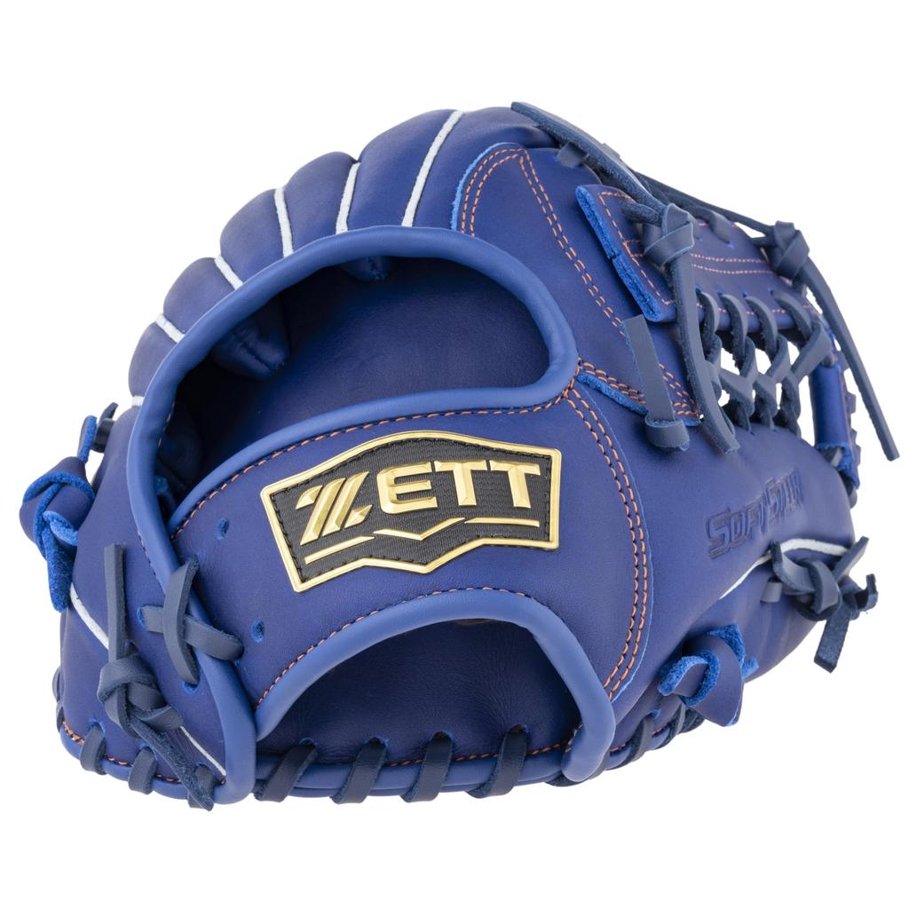 ZETT Youth Soft Steer Baseball Royal Size L heights BJG742640 Glove, All-Around, Right-Handed Throw, Blue, (For 140-155cm),