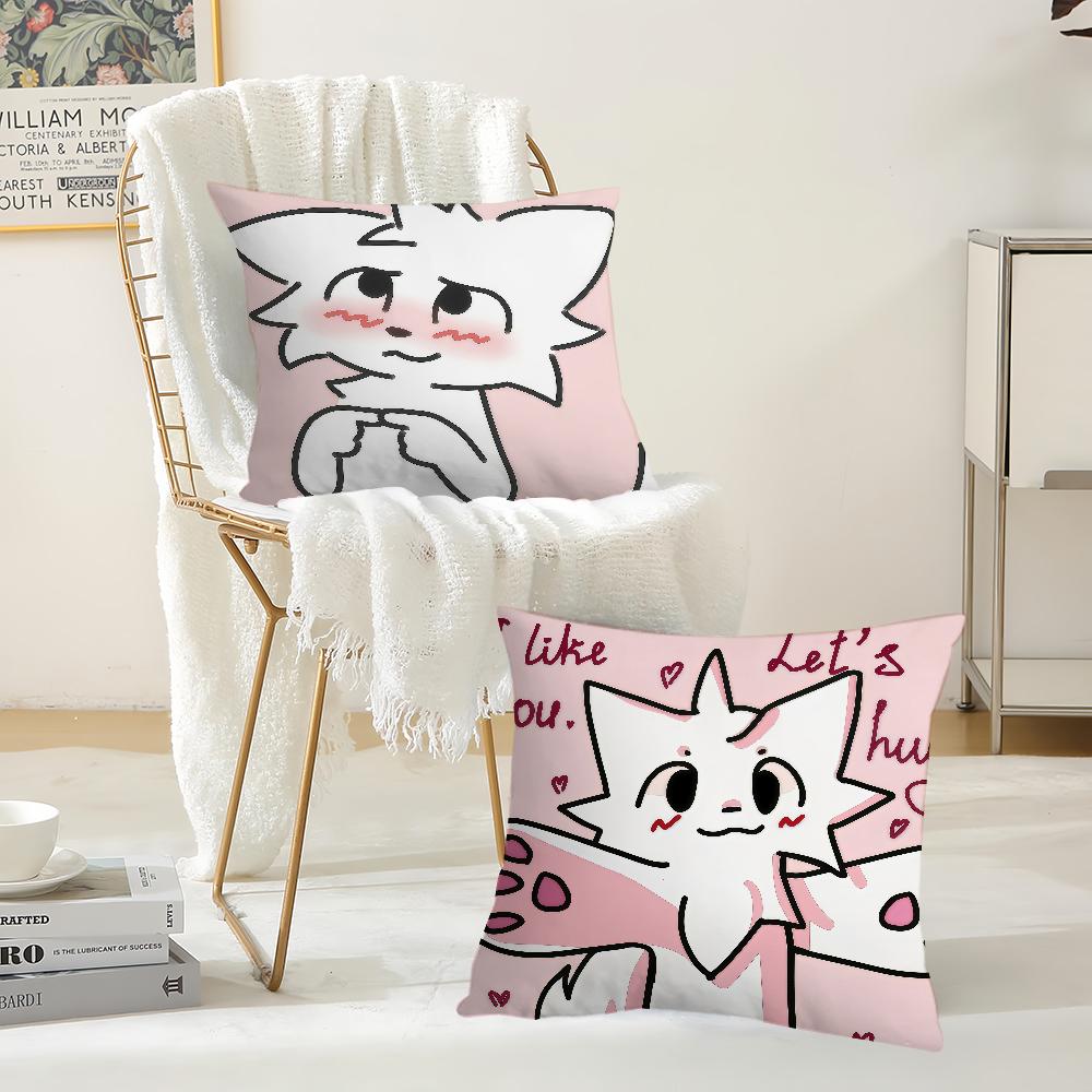 Boykisser Silly Cat Cute Pillow Case Suitable For Bedrooms Living Rooms Cars Home Decoration