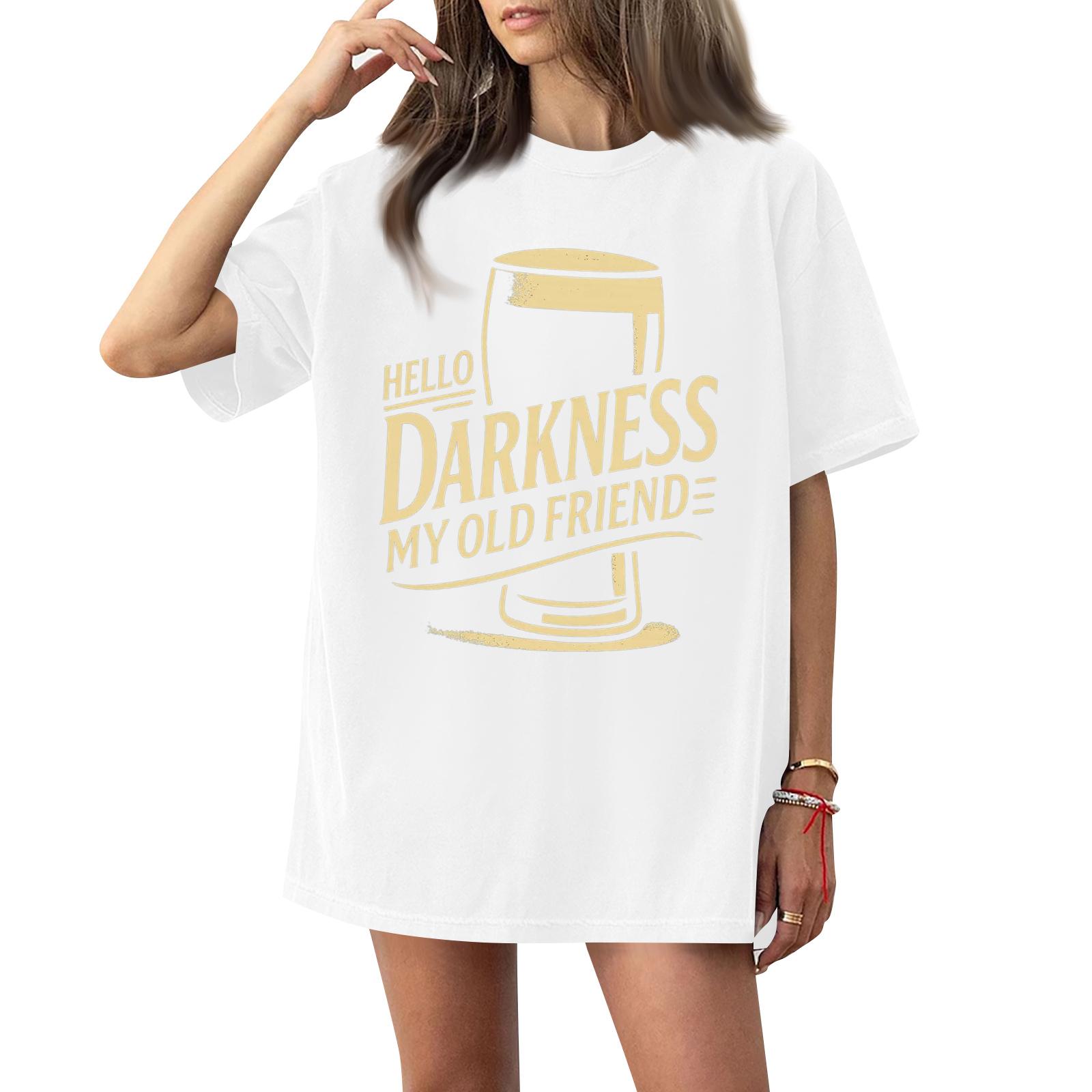 

Жіноча футболка з круглим вирізом, з принтом, з короткими рукавами XL білий