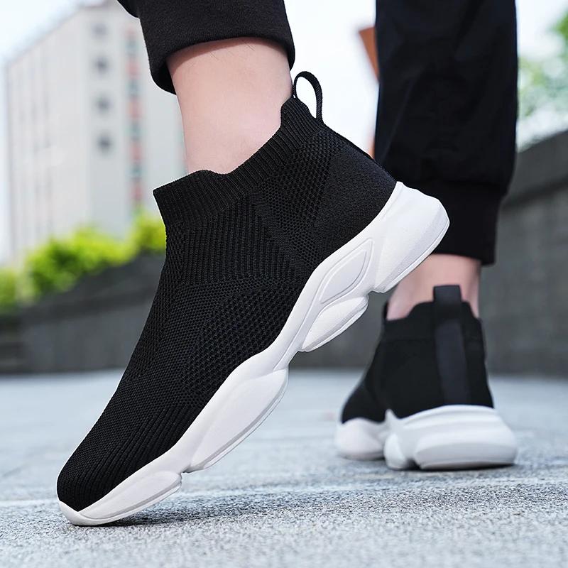 Fashion Men Sock Shoes 2025 Knit Breathable Socks Sneakers Man Plus Size 39 48 Light Slip-On Men Casual Sneaker chaussure hommes