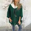 Damenmode Herbst und Winter Casual Loose Zip Stehkragen Jacke Mantel