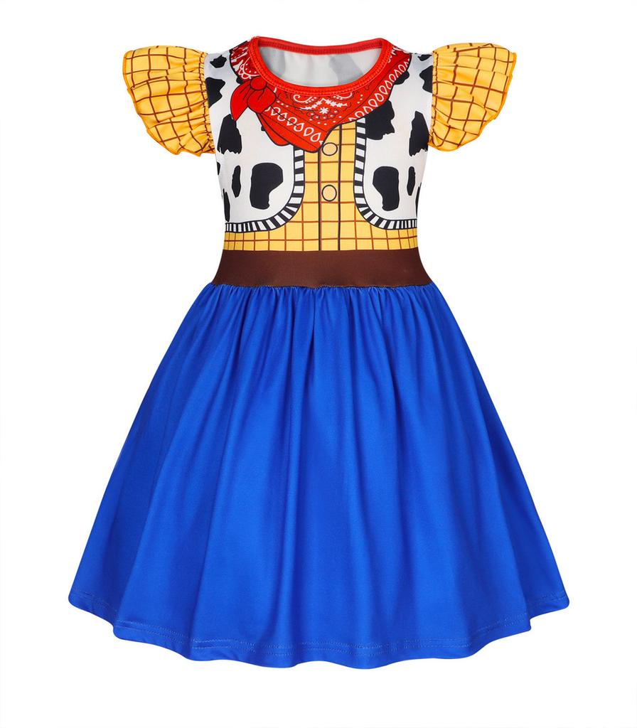 Toy Story Woody And Buzz Lightyear Cosplay Princess Dress For Kids 3-8 Years