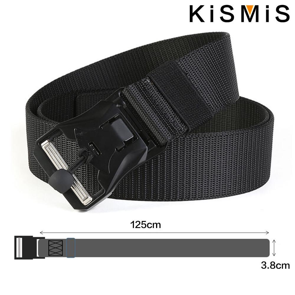 Outdoor Tactical Belt for Men Adjustable Military Work Belt Durable Nylon Canvas Belt Heavy Duty Waist Belt for Hiking Camping