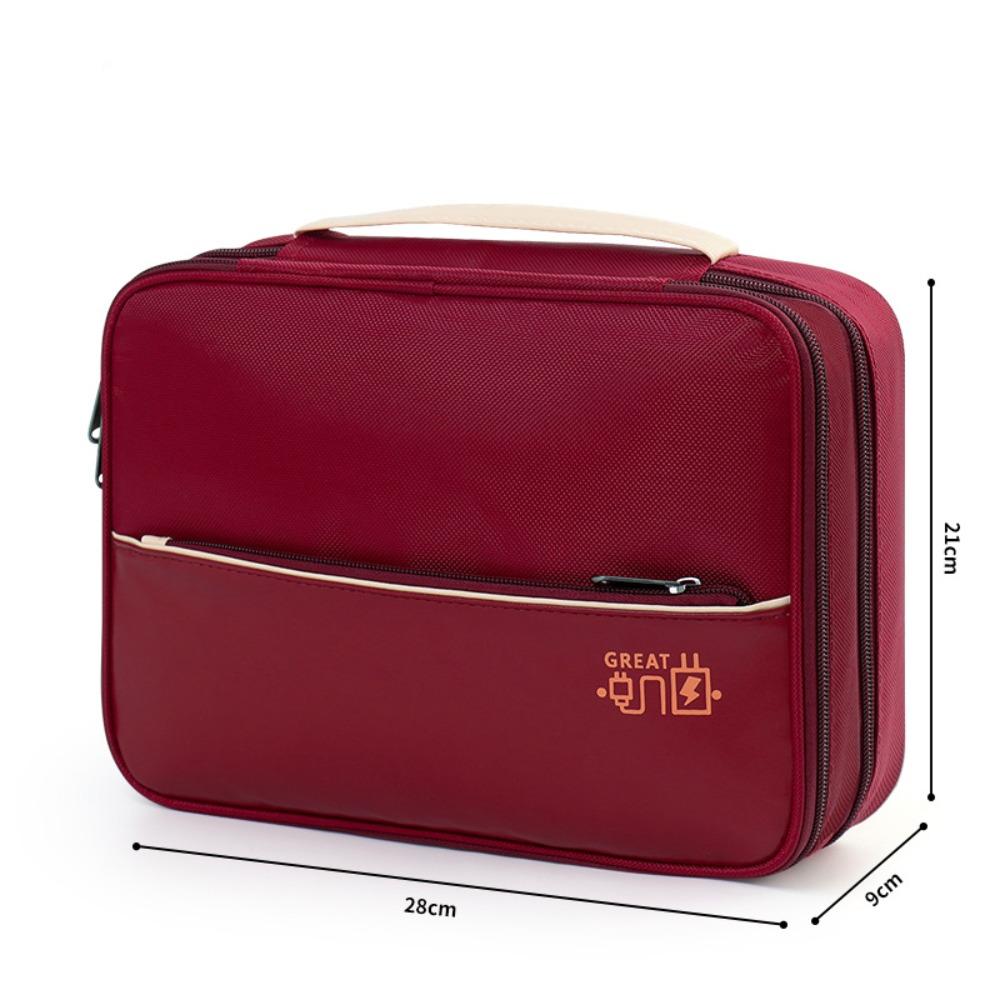 Portable Data Cable Storage Bag Waterproof Electronic Organizer Box Digital Storage Pouch