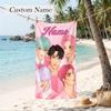 SAJA BOYS Custom Name Printed Beach Towel Personalized Soft Towel For Swimming Beach Travel