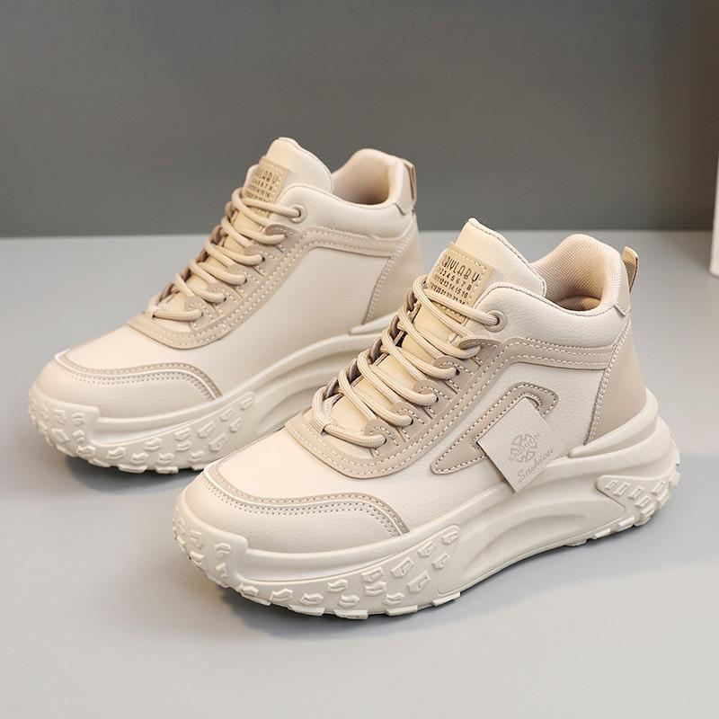 High Top Sneakers for Women Fashion Thick Soled Running Shoes Ladies Lace Up Comfort Sport Woman Shoes