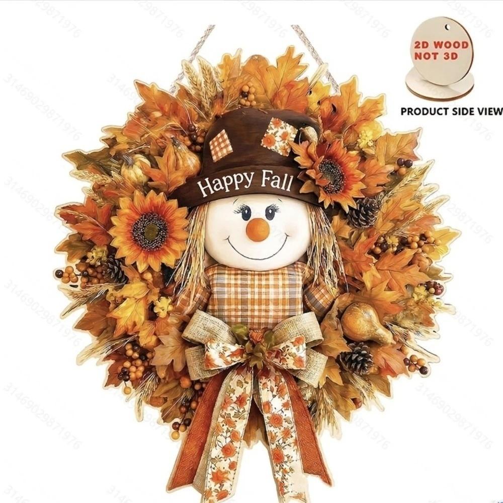 Rustic Fall Halloween Decorative Sign 2D Flat Print Harvest Hanging Sign  Porch