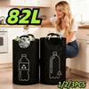 Large Capacity Empty Bottle Storage Basket With Aluminum Handle 82L Wastewater Bottle Collector Bag Folding Recycling Bin