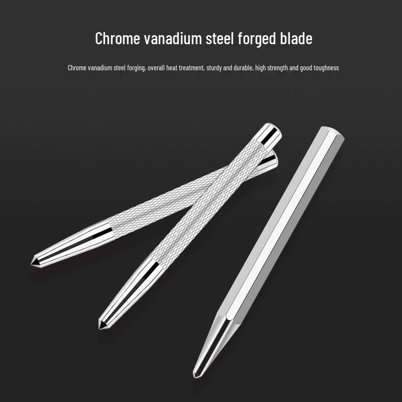 Pro-Grade Centering & Rounding Punch with Alloy Chisel Head for Machinists and Drilling