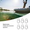 100 Pcs Fishing Ring High Tensile Strength High Tensile Strength Durable Fishing Snaps Lure ConnectorsNo. 7
