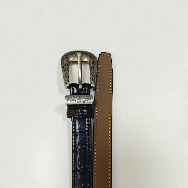 etro niche crocodile pattern women's genuine leather belt versatile fashion belt with eans