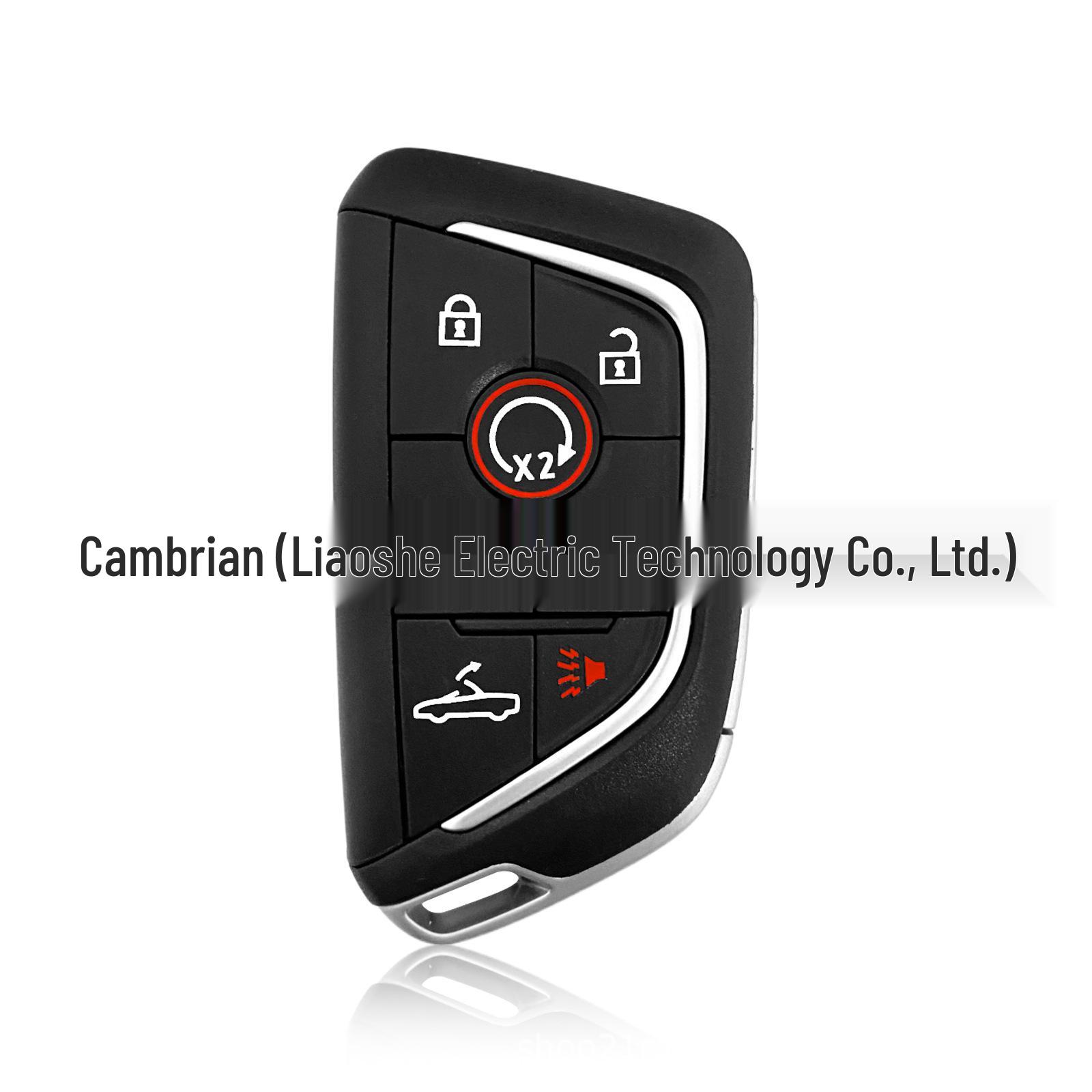 

7-кнопочный умный пульт дистанционного управления для ключа Chevrolet Corvette C8 5.4*4.2*1.4 cm чёрный