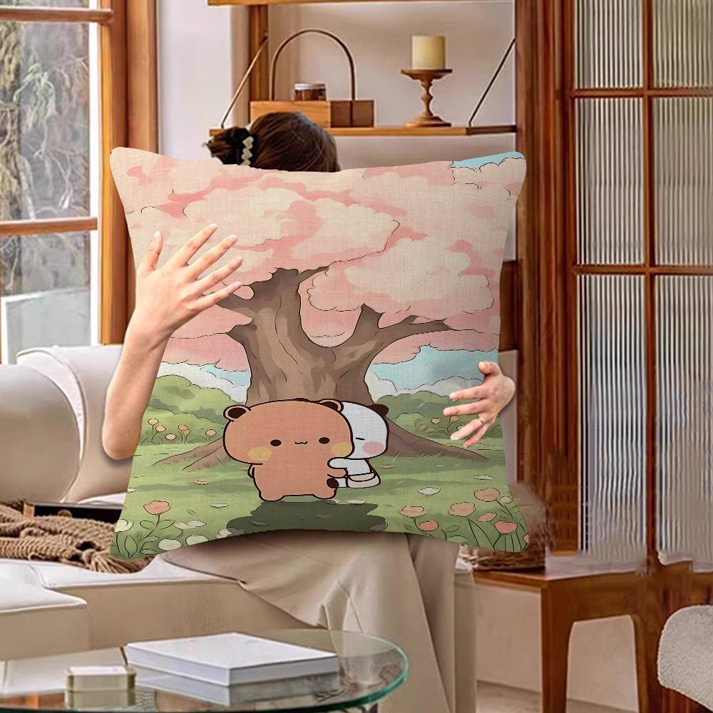 Bubu Dudu Cartoon Cushion Cover Car Throw Pillow Case For Sofa Car Christmas Gift 40X40Cm 45X45Cm