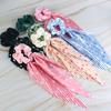 Hair Rope Dot Print Handmade Pleated Ribbon Hair Tie No Damage High Elasticity Ponytail Holder Daily Hair Accessory