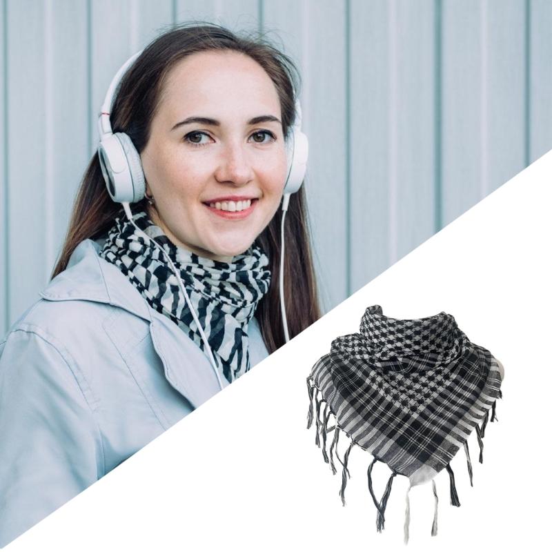 Arab Woman Kerchief Middle East Scarf Outdoor Breathable Turbans Multi Purpose Headscarf Driving Dustproof Kerchief