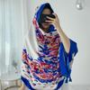 Live broadcast ethnic style sunscreen cotton and linen scarf multi-functional sunshade versatile shawl spring and autumn new satin printed silk scarf