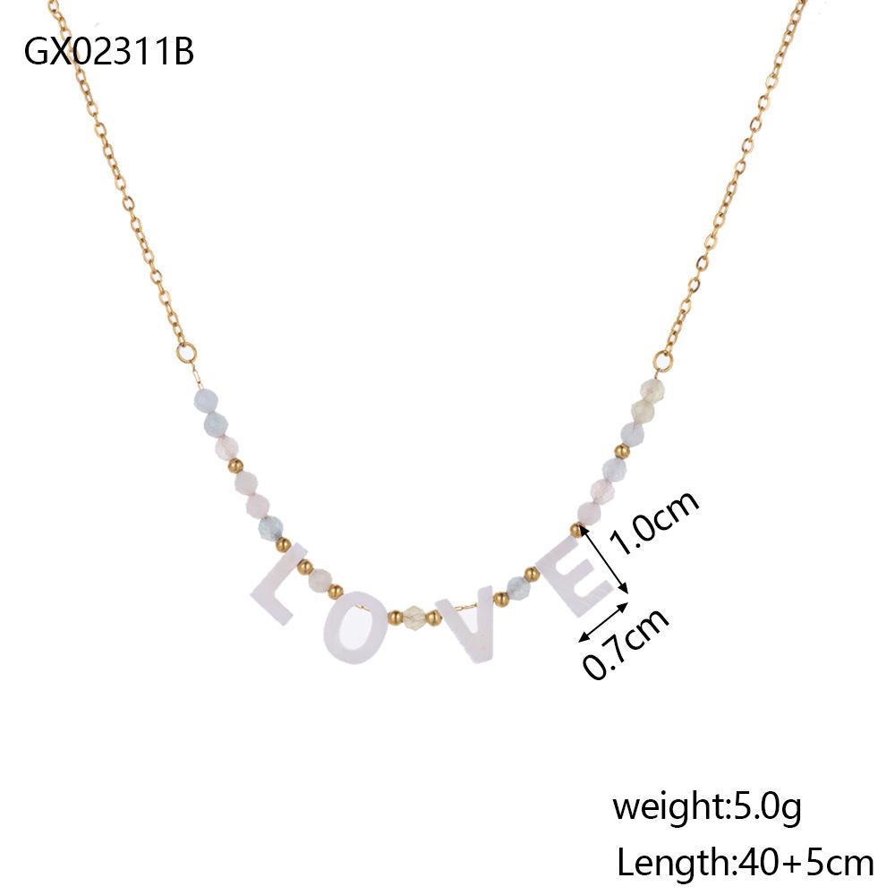 

Ожерелье с подвеской-буквой из натурального камня - Элегантный и универсальный стиль для леди