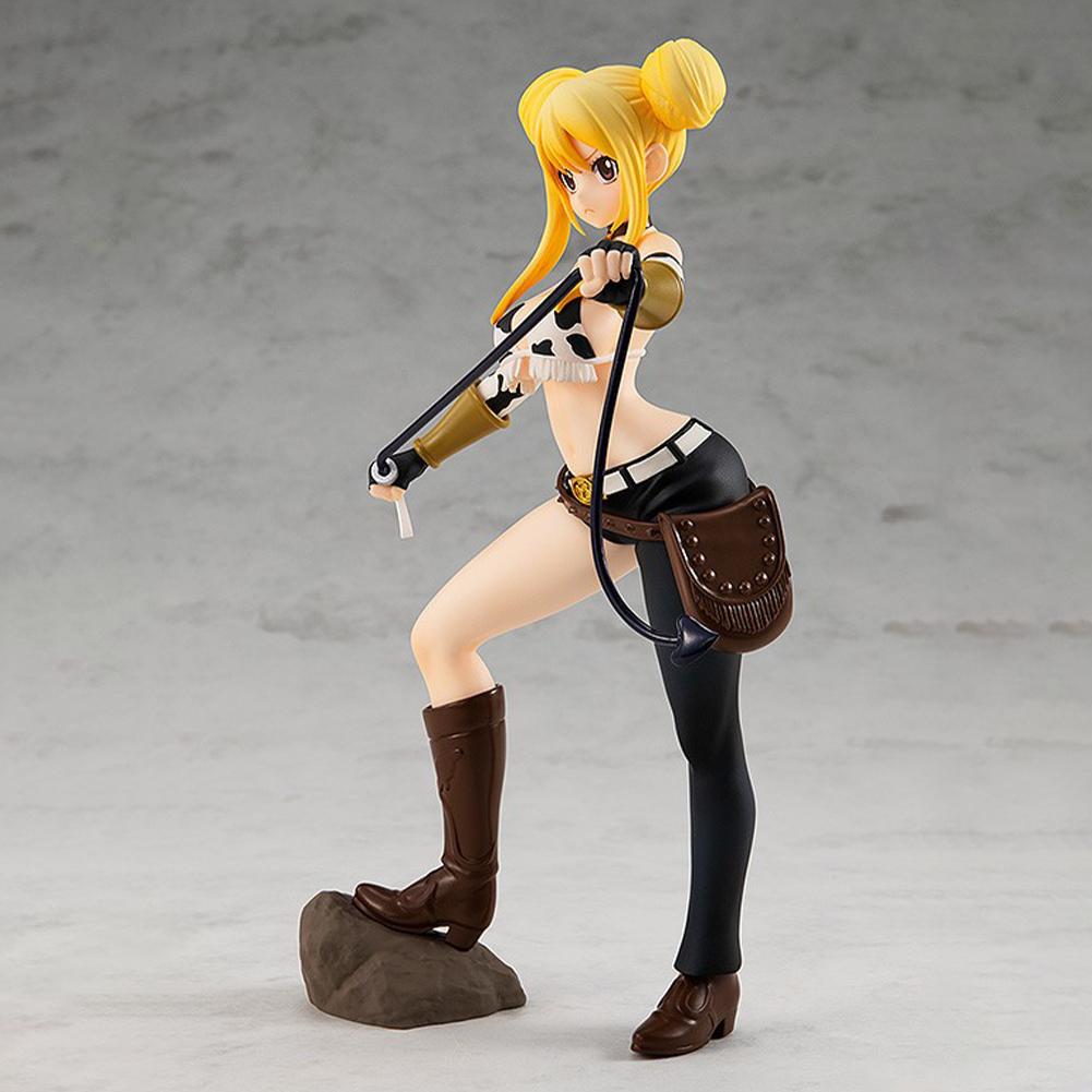 18см Ельфійська дівчина Люсі Хартфілія Форма Тельця Аніме Фігурка Дівчина в Стилі Західного Ковбоя Люсі Фігурка Дії Доросла Колекційна Модель