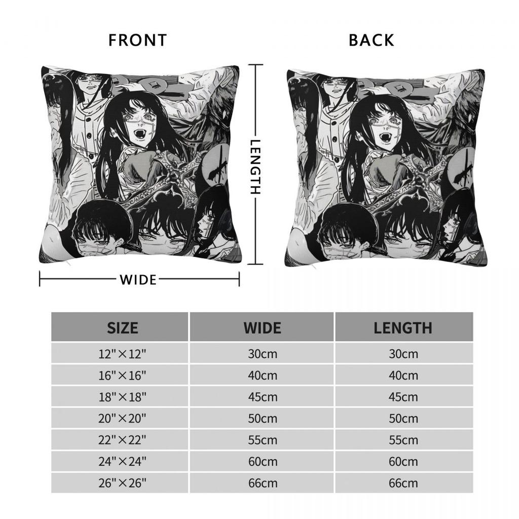 Yoru Chainsaw Man War Devil Pillow Covers Car Asa Mitaka Cushion Cover Cool Home Decoration Pillow Cover 40*40