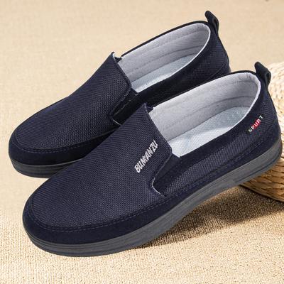 Men's Shoes Spring and Autumn Breathable Cloth Shoes Men's Soft-soled Comfortable Casual Shoes Walking Shoes