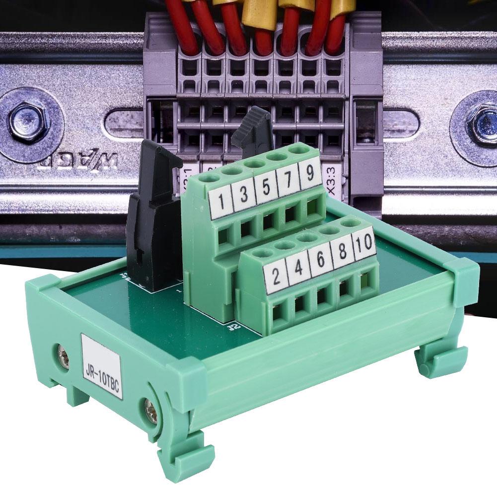 Placa Breakout PLC IDC10P Bloco Terminal Adaptador de Sinal Moard Módulo Adaptador PLC