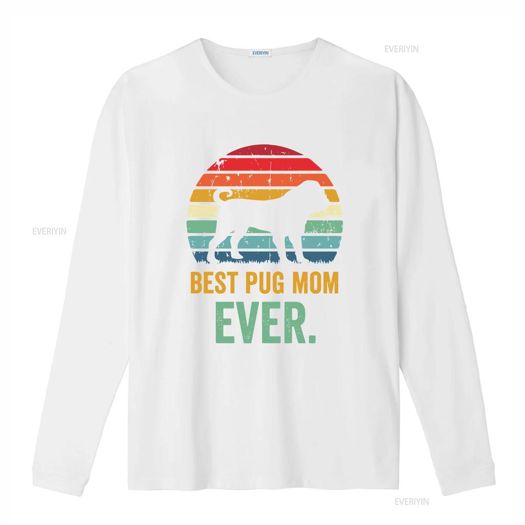 Best Pug Mom T Shirt Love Pugs Lover Dog Pet Owner vintage Washed streetwear Soft Stylish Casual Stretched Unisex fashion
