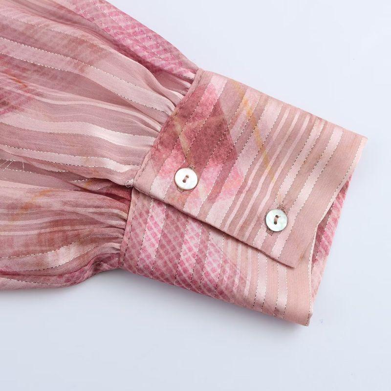 Kaslead New Arrival Women's Fashion Style Fashion Metallic Color Knotted Shirt 2460146