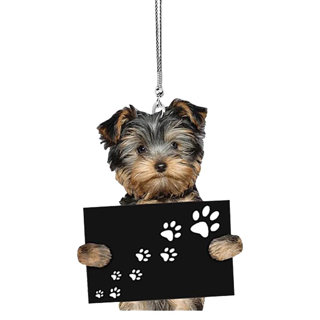 Car Pendant Cute Pet Mini Puppy Shape Interior Ornament Hanging Rearview Mirror Car Hanging Toy Gift Car Accessories Tools New