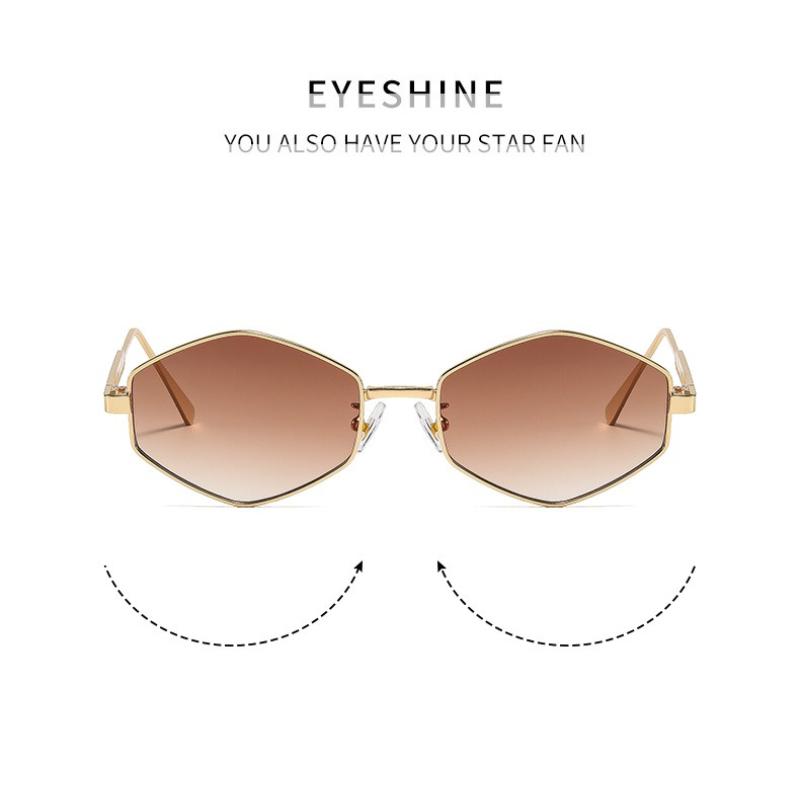 Women's sunglasses - unisex fashion polygonal metal sunglasses