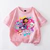 Casa de Muñecas Gabby Camiseta para Teñir Niñas Ropa Estampada de Dibujos Animados Moda Ropa Cómoda Tops Camisetas de Verano para Niños Regalo Infantil