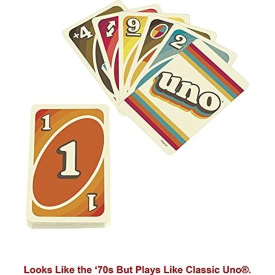 Mattel Game Uno Iconic 1970s Edition Ages 7 Up GXV43