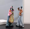 1 resin band statue, creative instrument model sculpture, Nordic style home decoration for living room, porch, and study