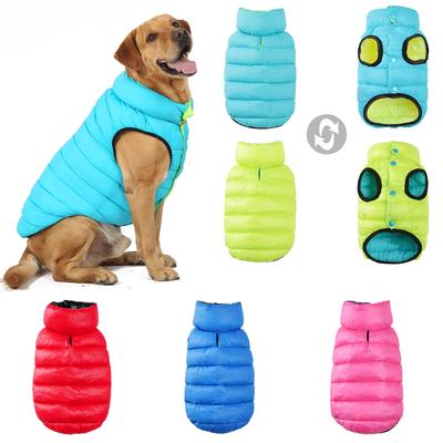 Reversible Hundemantel-Kleidung, warme Winterjacke für kleine große Hunde, wasserdichte dicke Weste, Overall, Golden Retriever-Weste