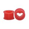 1 Paar Herz Weiche Flexible Silikon Ohrstöpsel Doppelt Gewölbte Dehner Flesh Tunnels Körperschmuck 6-20mm Mehrere Farben