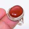 Natural Carnelian Gemstone 925 Sterling Silver Jewelry Ring Size 10 ZS-1642