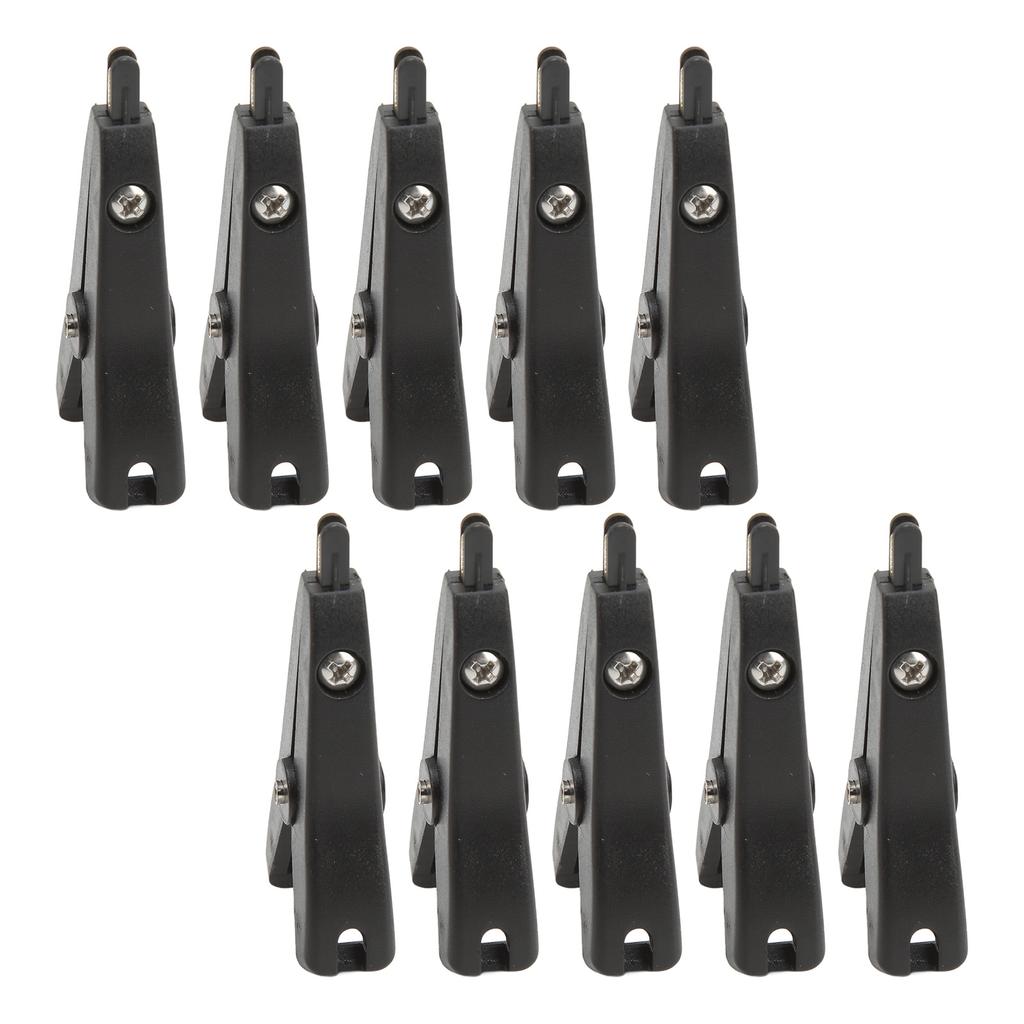 10Pcs Crocodile Clip Positive Negative Test Gold Plated Brass Connector 25mm Opening J.60043